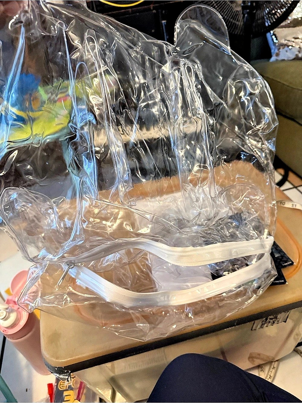 Clear & White Transparent storage for plushies